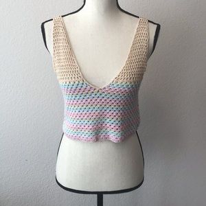 Lovers + Friends Crochet Festival Crop Top